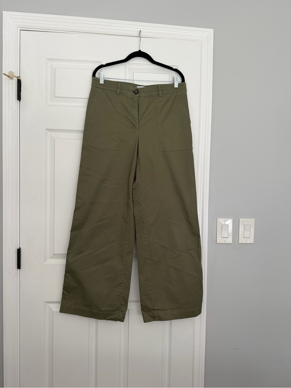 Ann Taylor Olive Green Wide-Leg Men's Chinos